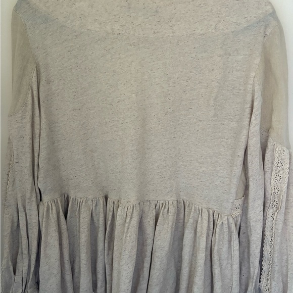 Miss Me Beige Lace Trim Top - Picture 2 of 2